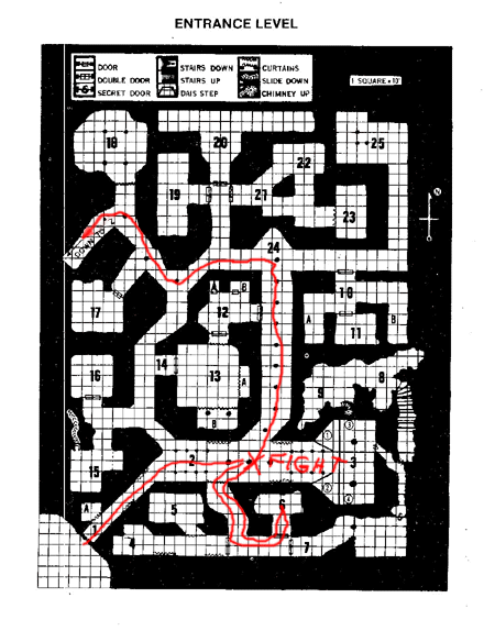 Map of First Level of Fire Giant Hall
